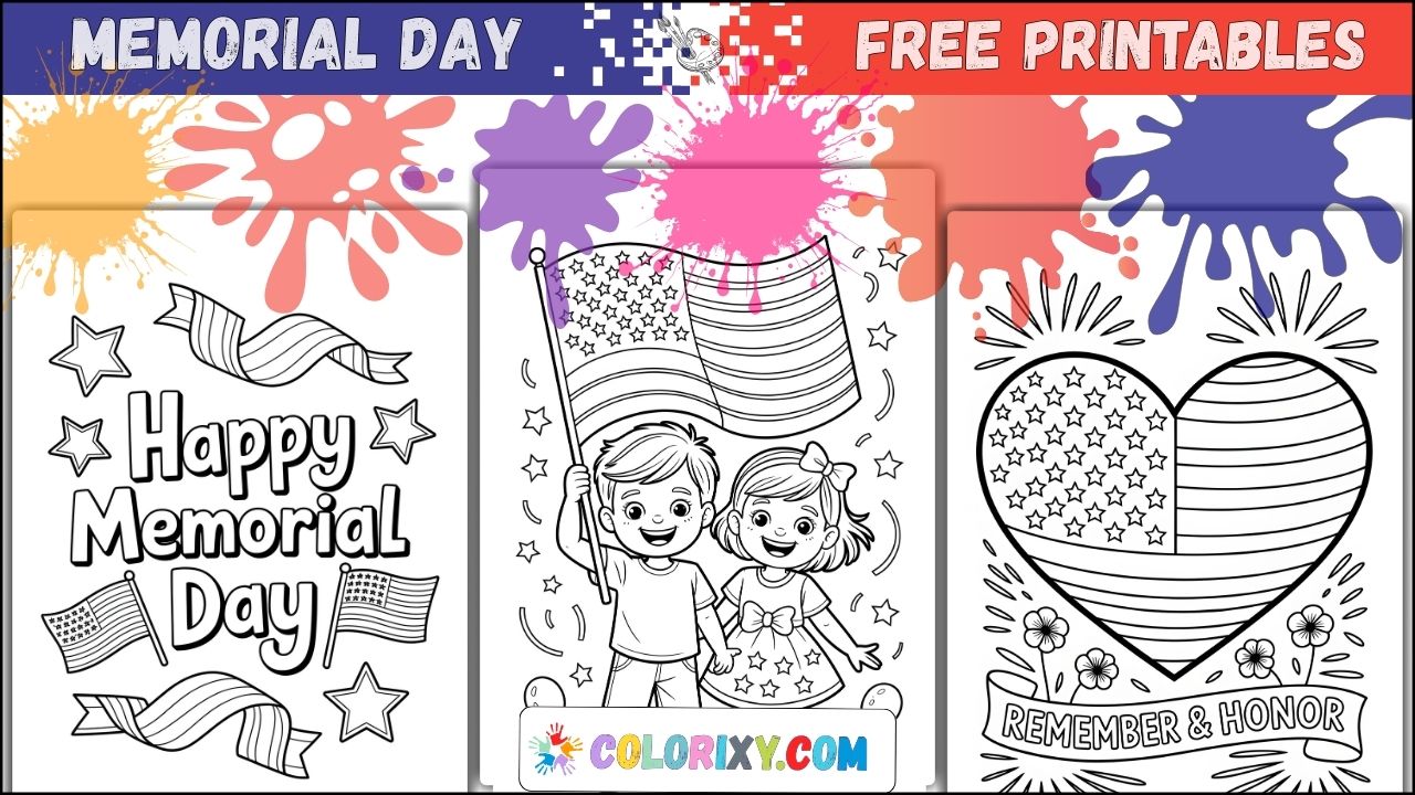 Memorial Day Coloring Pages (HQ Free PDF Printables)
